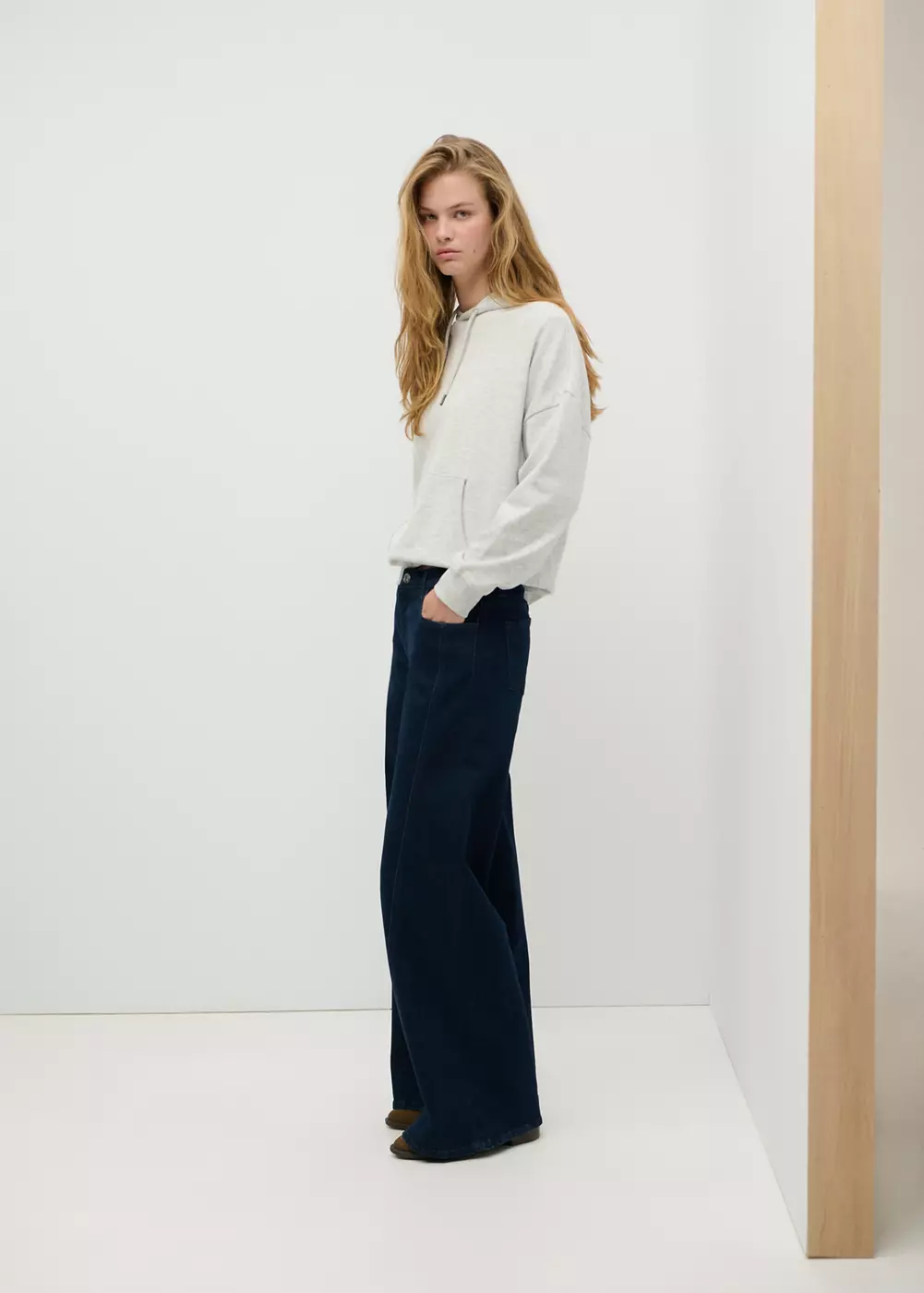Jean wide leg coutures décoratives, MANGO TEEN