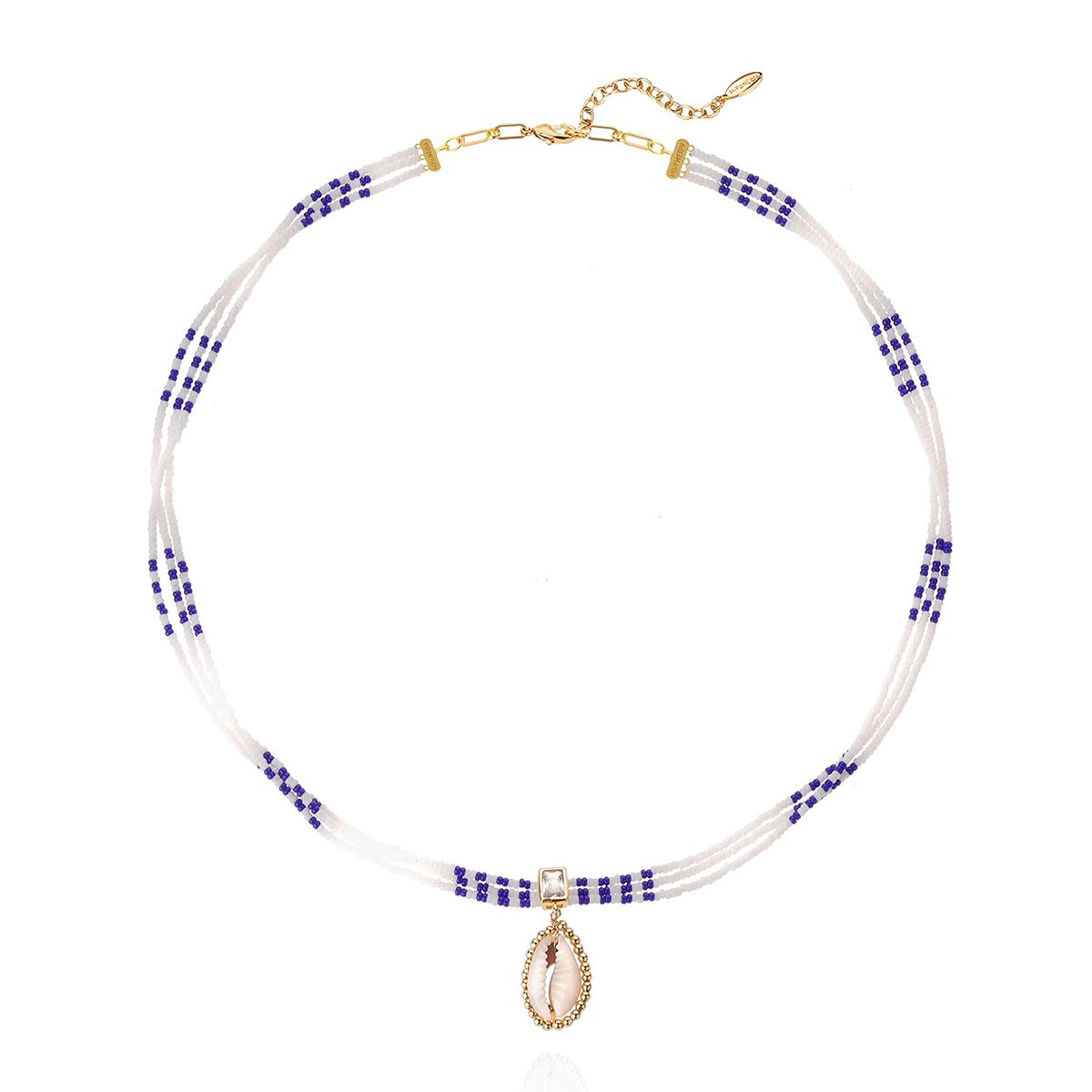 Collier ajustable multirang avec perle et pendentif central NYMPHE, HIPANEMA