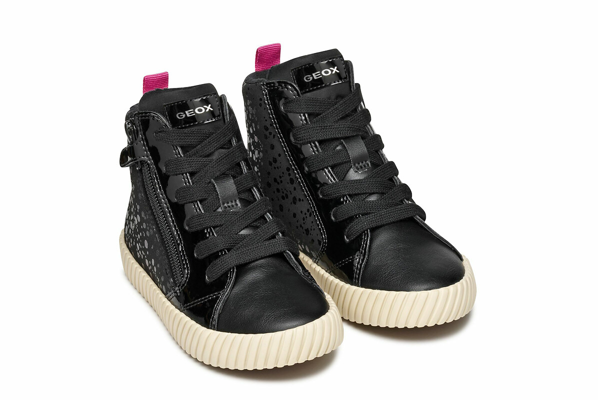 Kids Mirroless Breathable High Top Trainers, GEOX