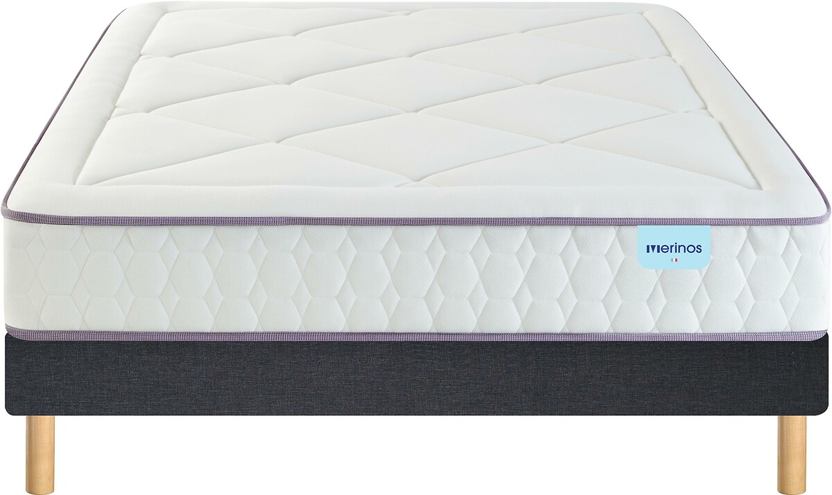 Matelas 651 ressorts ensachés 3 zones , Full Bed, MERINOS