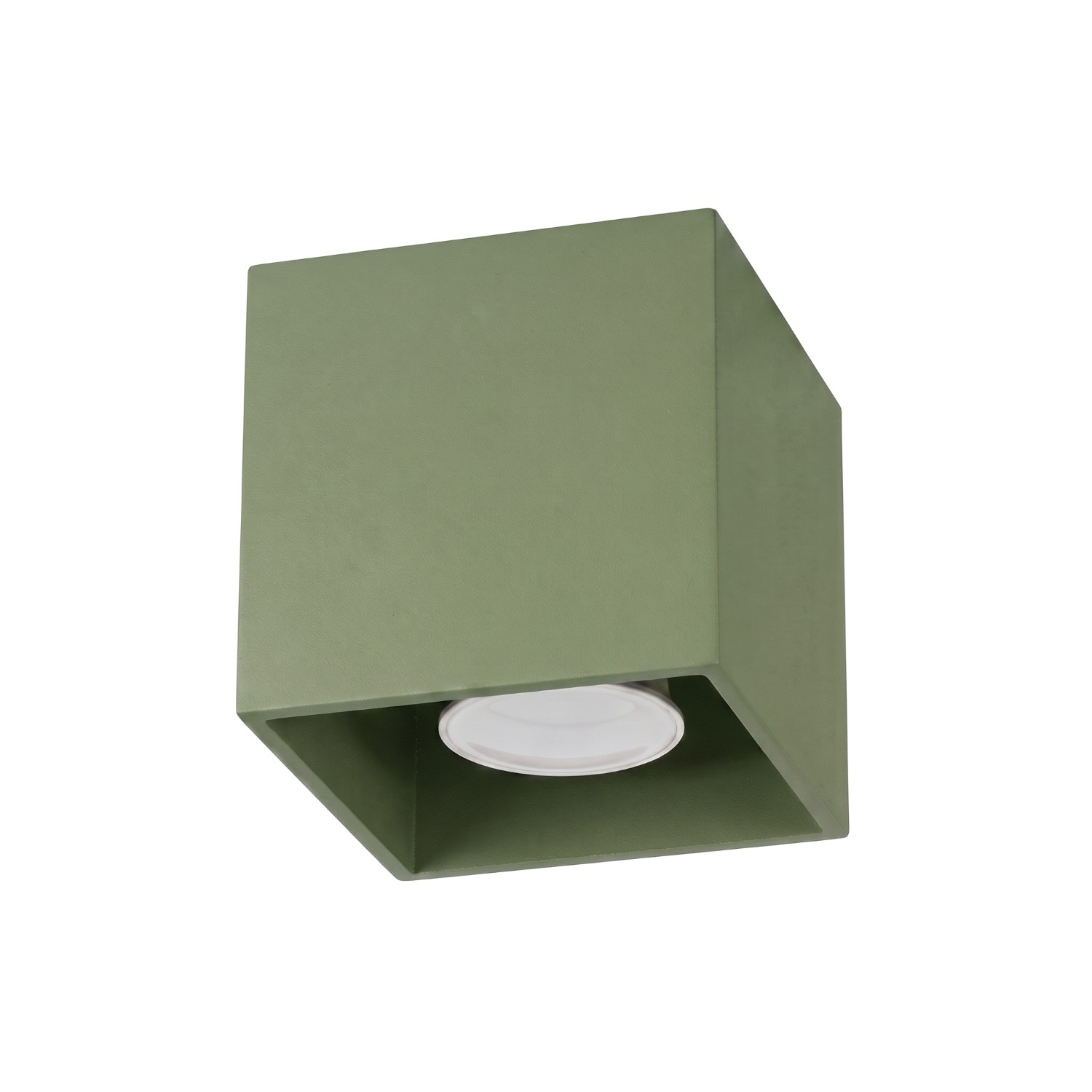 Plafonnier Aluminium Vert Olive GU10 1 Quad, EDEN