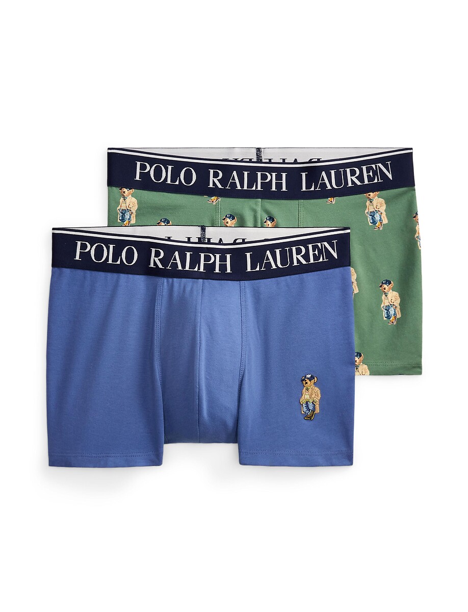 Lot de 2 slips boxers en coton stretch, POLO RALPH LAUREN