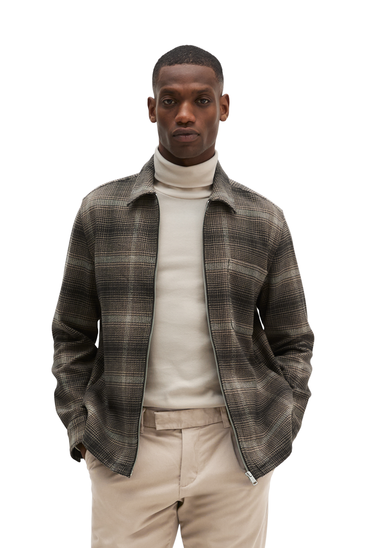 Surchemise coupe classique en coton bio teint en fil, MARC O'POLO