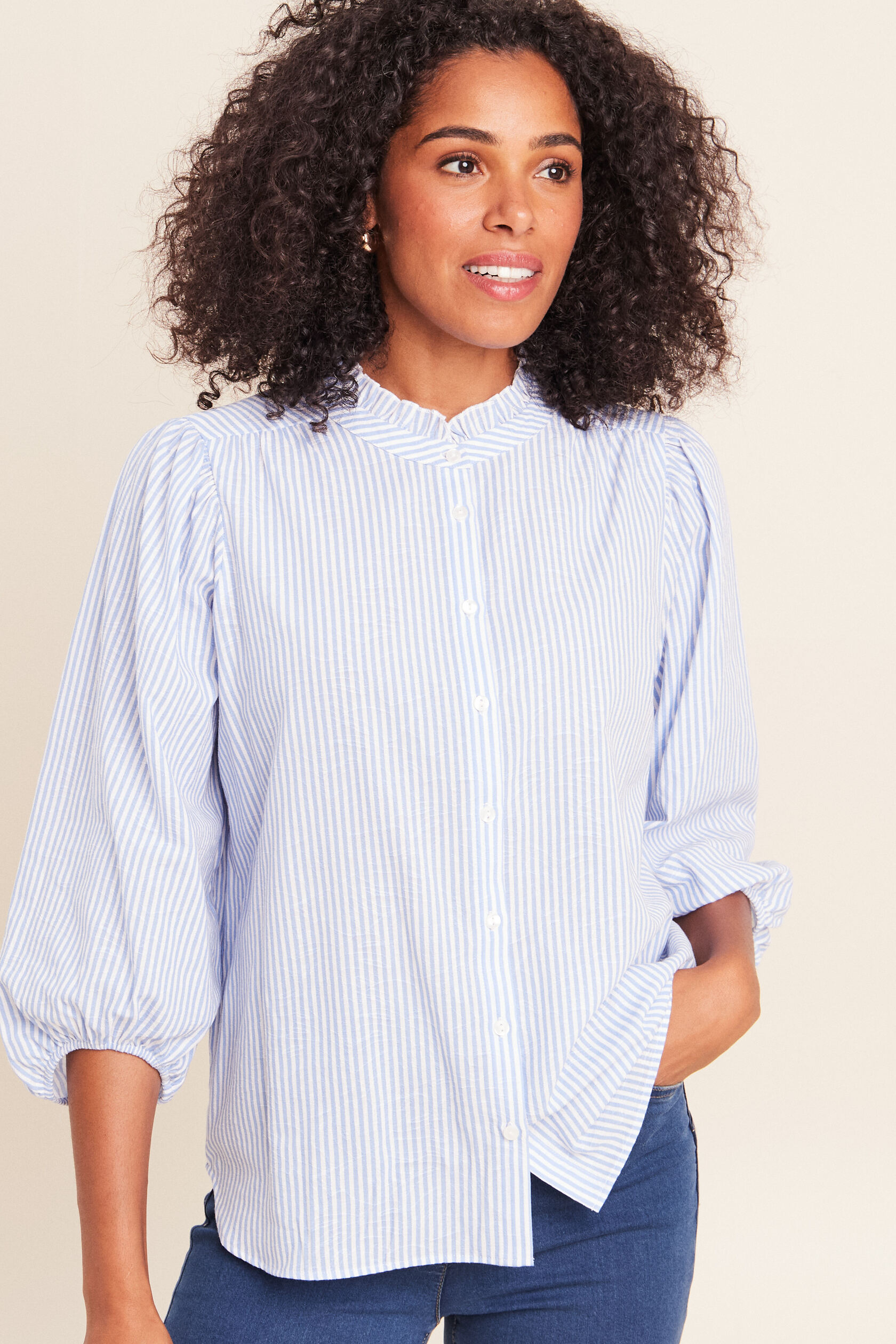 Chemise col montant manches 3/4, BREAL
