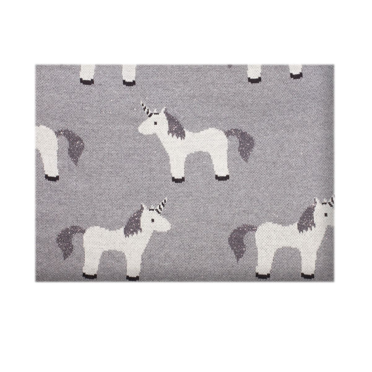 Couverture Pour Bebe En Coton Bio Licorne Gris Sevira Kids La Redoute