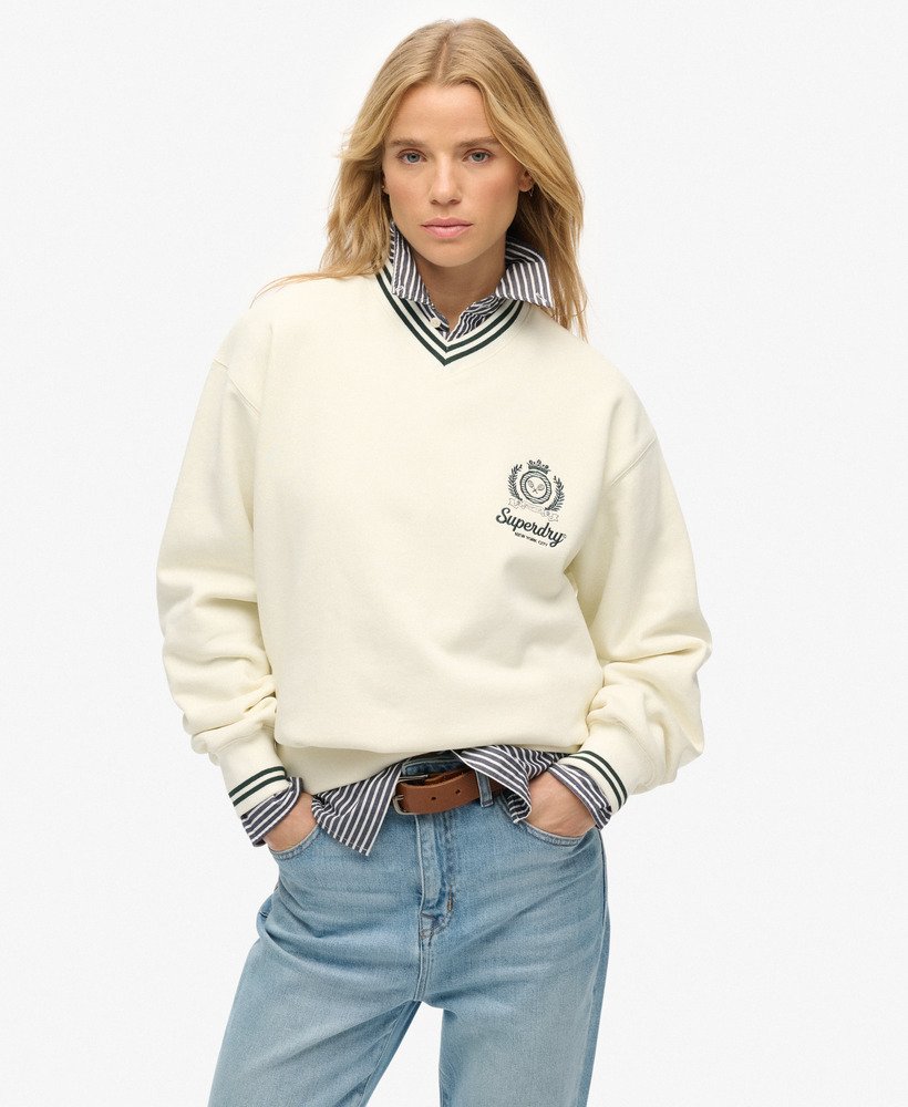 Sweat à col V Country Club, SUPERDRY