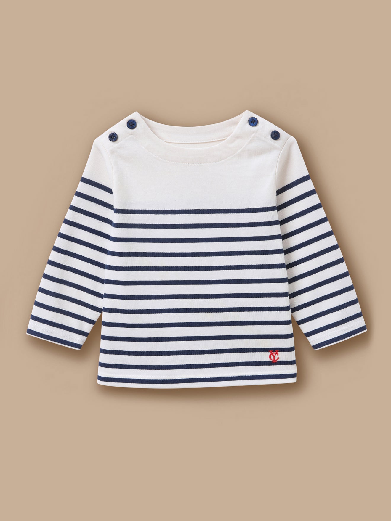 T-shirt marinière boutonné, CYRILLUS
