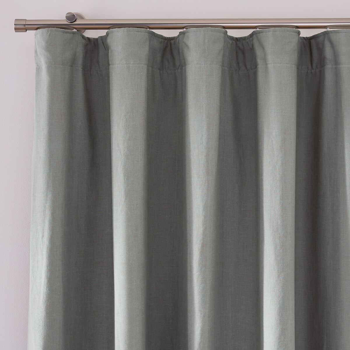 Onega washed linen pencil pleat and wavy pleat blackout curtain, LA REDOUTE INTERIEURS