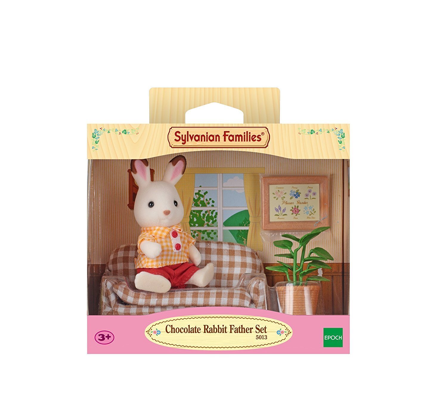 5013 Papa Lapin chocolat dans son salon, SYLVANIAN FAMILIES