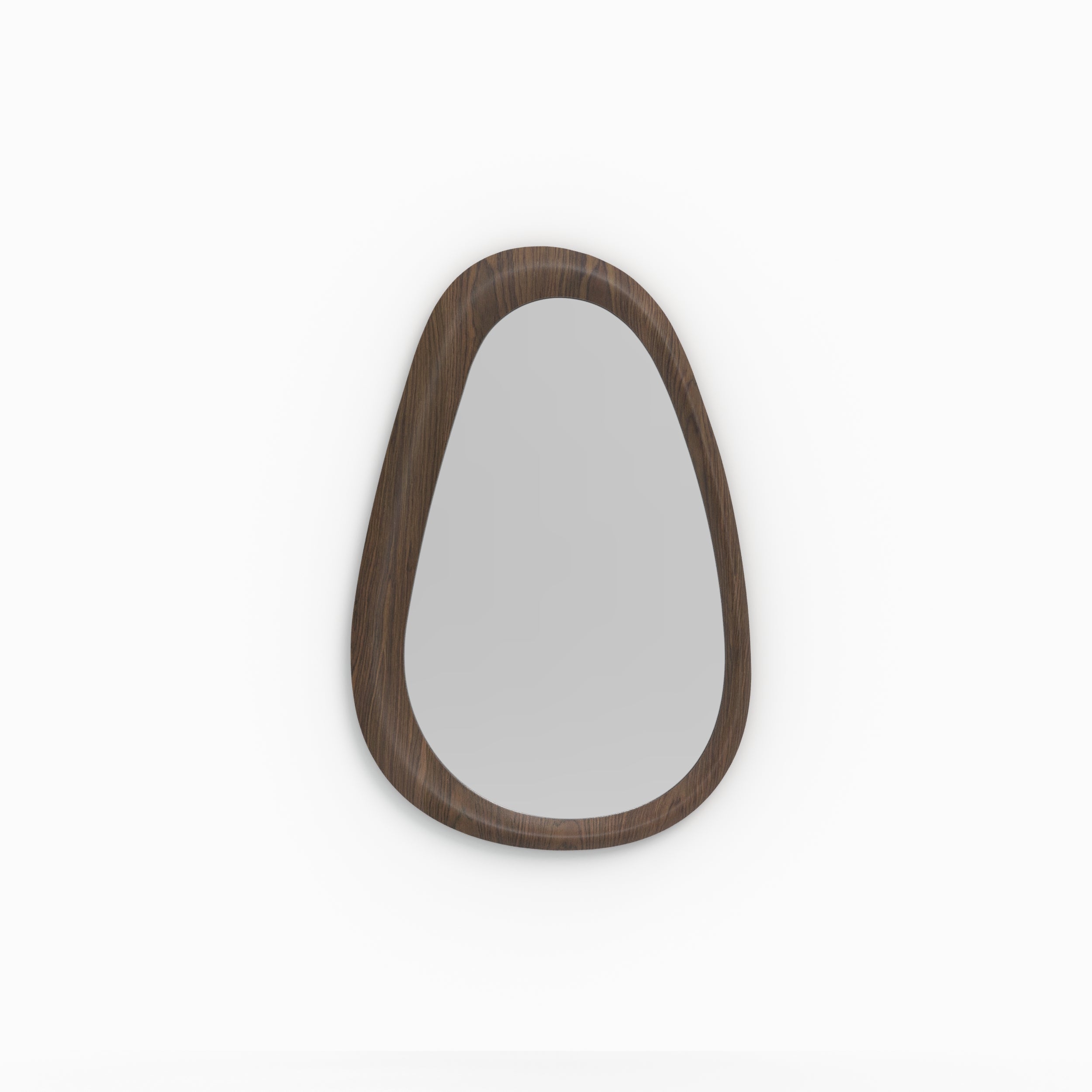 Miroir ovale en placage noyer, 80 x 120 cm - YOKO, MAISON PAVANE