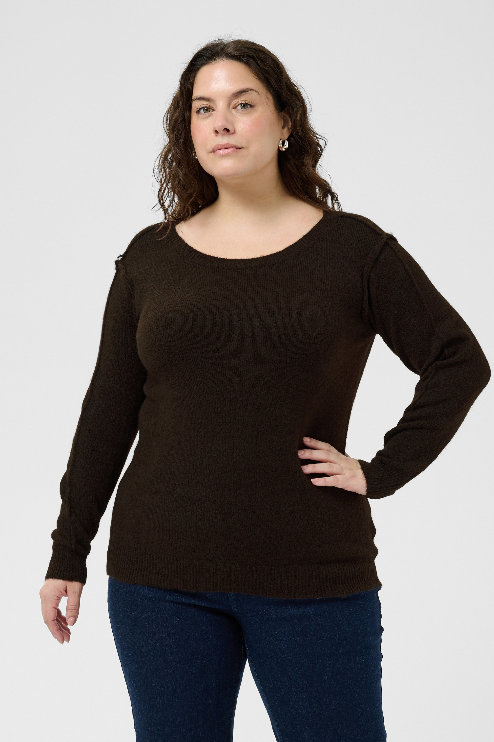 Pullover tricoté, KAFFE CURVE