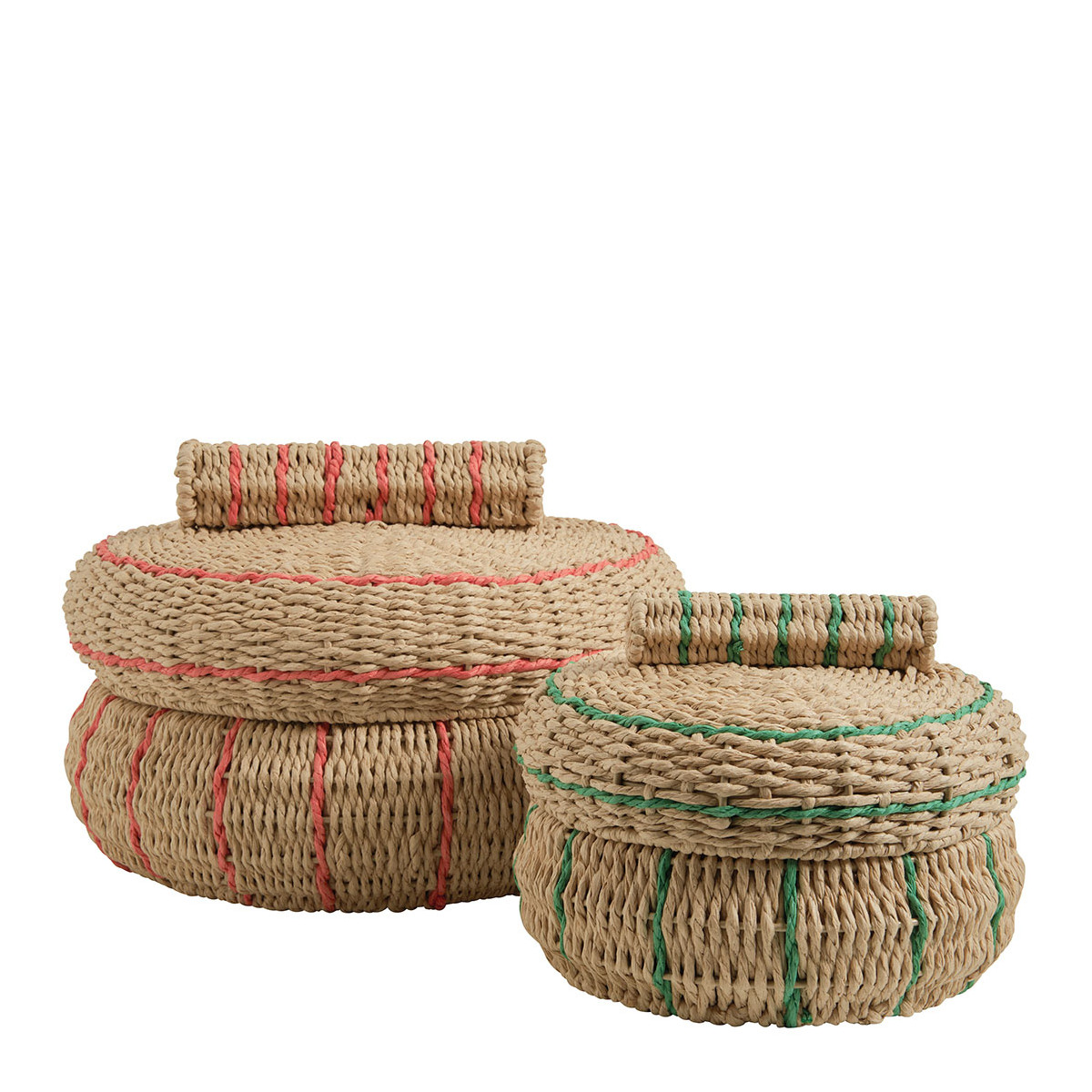 Set de 2 boîtes HOKA corde de papier, BLANC D’IVOIRE