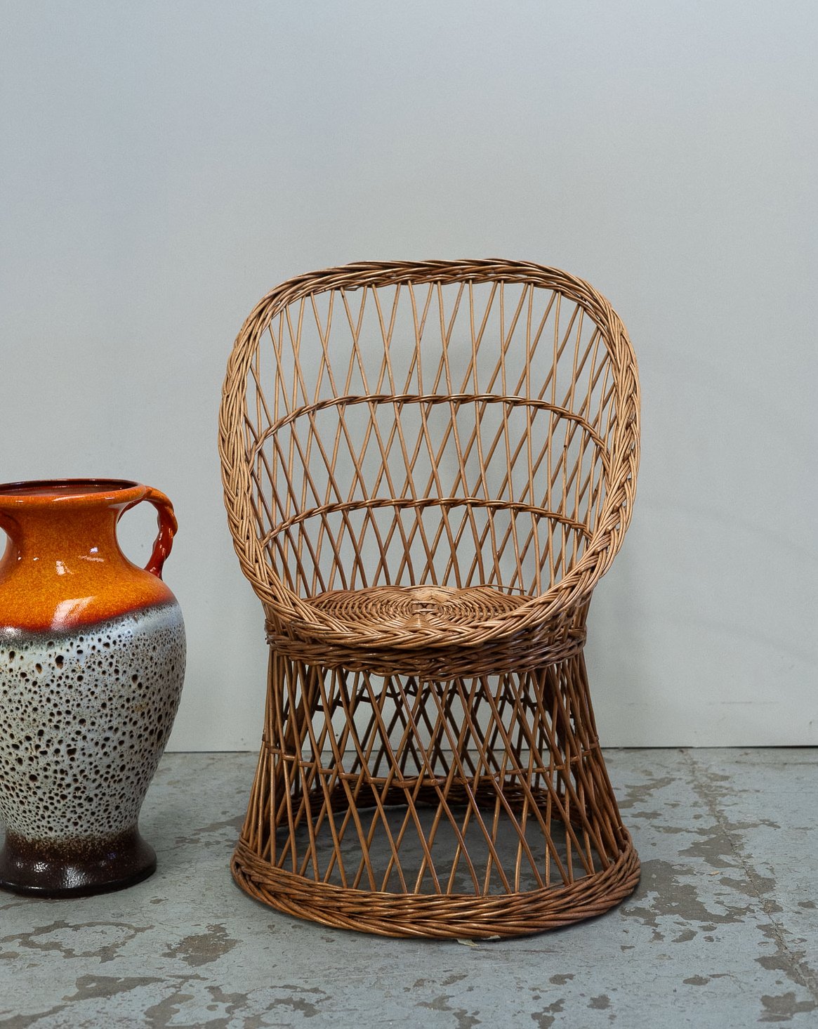 Fauteuil en osier Ernest N°1557 - Bon état, DEBONGOUT
