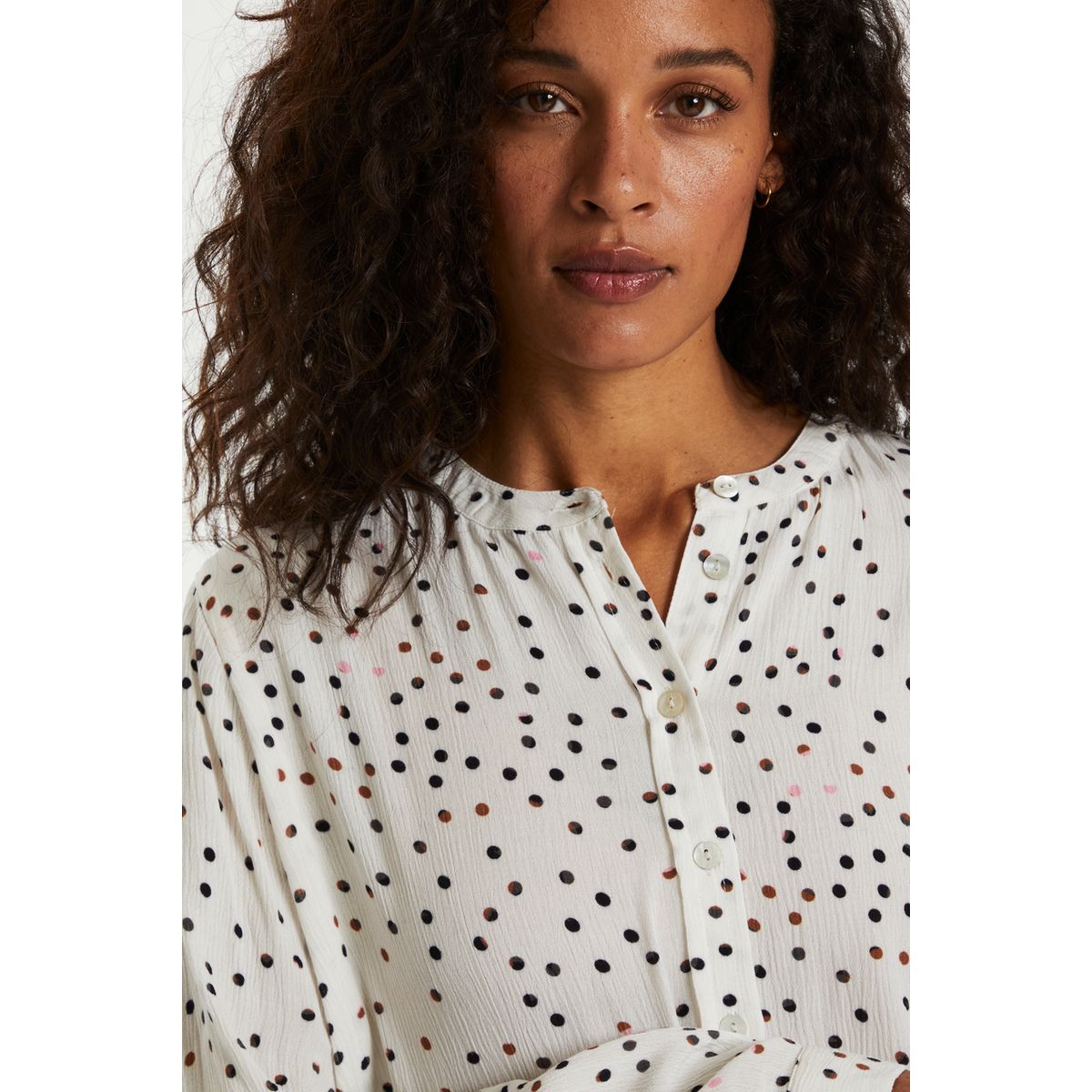 Chemise blanche pois noir La Redoute