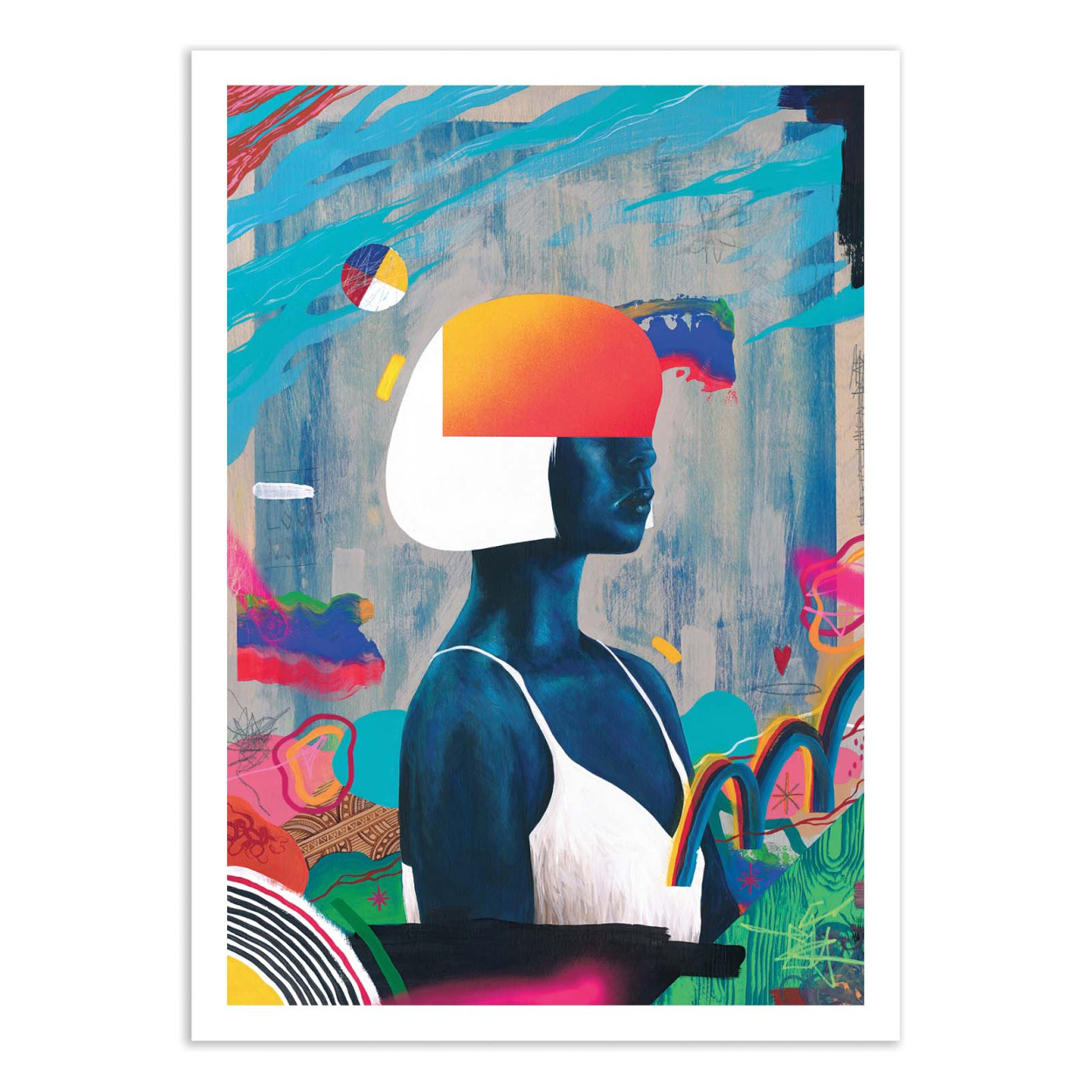Affiche d'art - Blue Girl - Famous When Dead, WALL EDITIONS