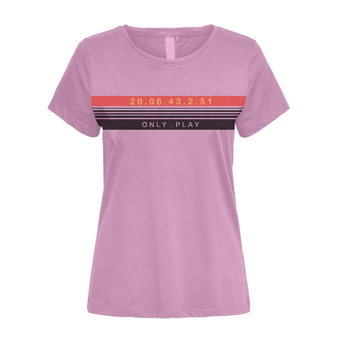 t-shirt-col-rond-manches-courtes-lilas-only-play-la-redoute