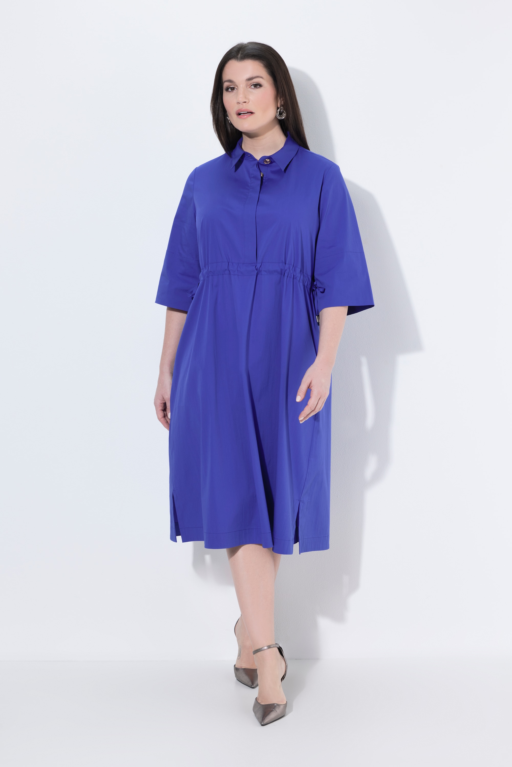 Robe midi, détails argentés, coupe A, ULLA POPKEN