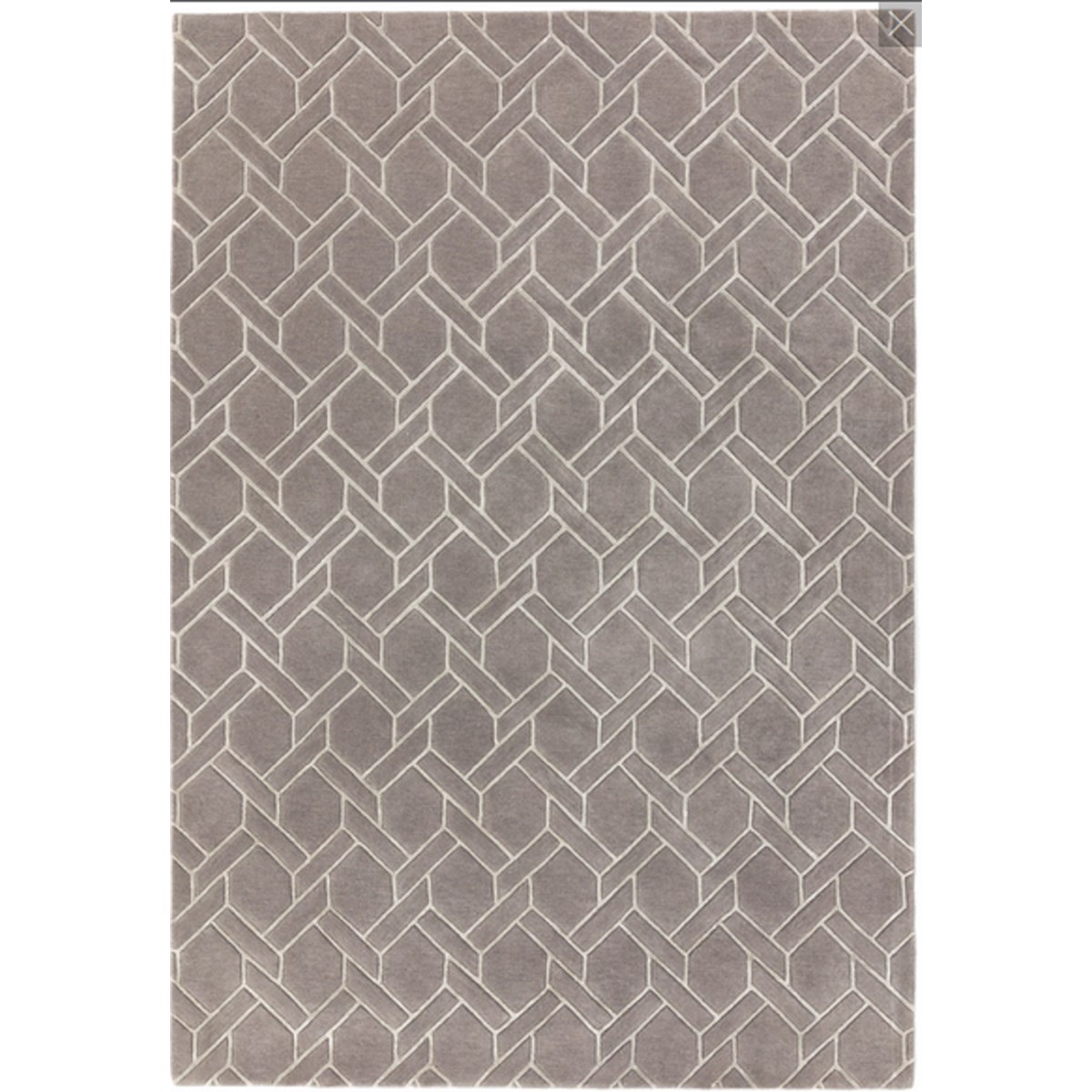 Tapis salon et chambre laine tissé main NAVEL LINES, NOVATREND