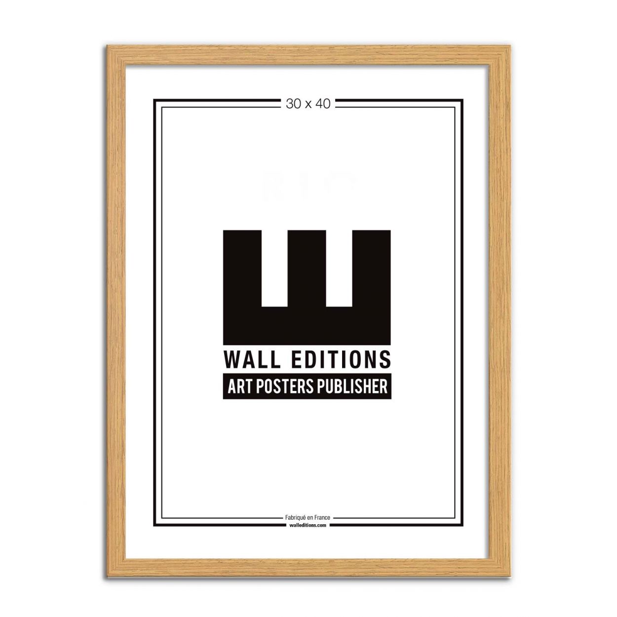 Affiche d'art -Cadre en bois Chêne, WALL EDITIONS
