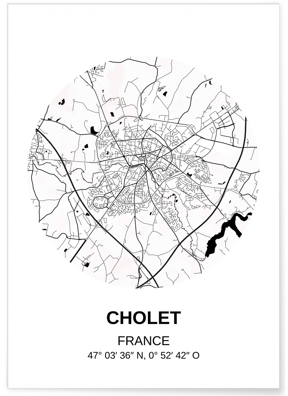 Affiche Carte Cholet, L'AFFICHERIE