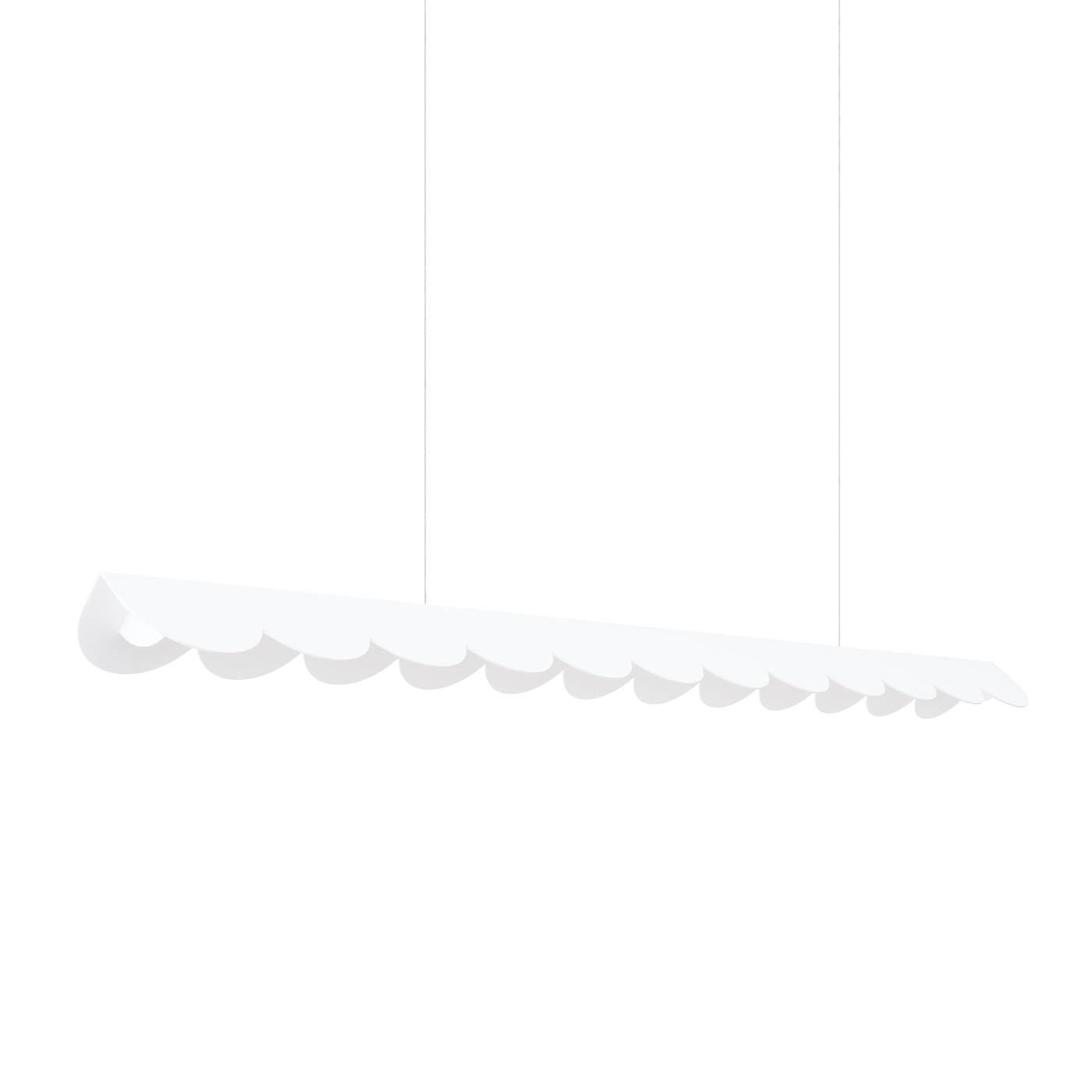 Suspension Aluminium Blanc LED 1 Biscuit, EDEN