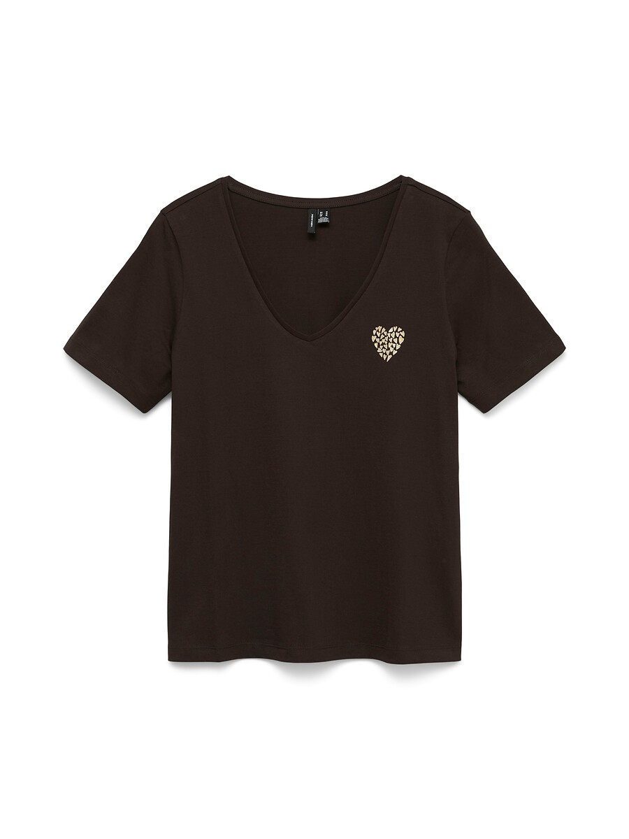 Camiseta de manga corta con detalle en el pecho, VERO MODA