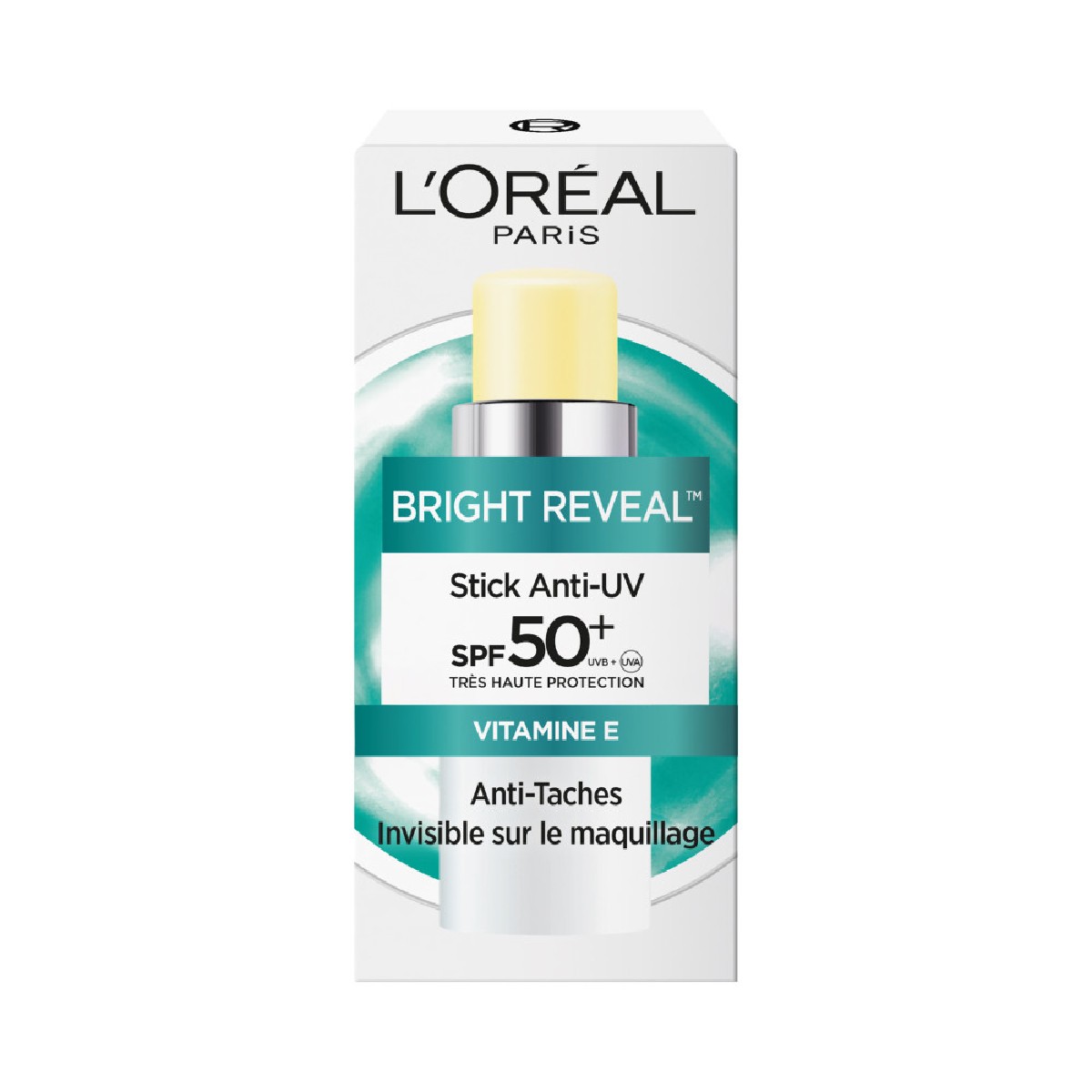 Bright Reveal Stick Anti-UV SPF50+ Anti-Taches Vitamine E 9ml, L'OREAL PARIS