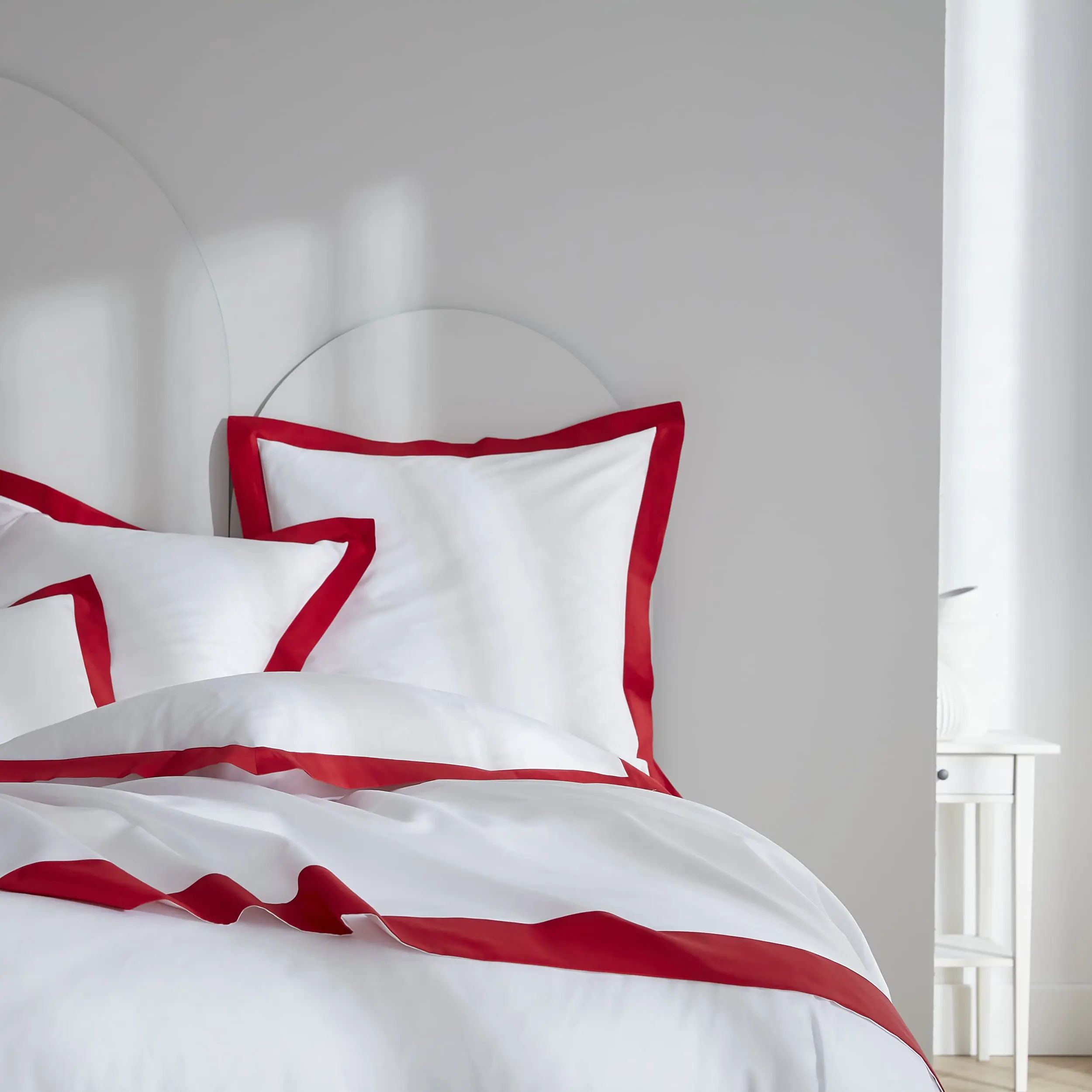 Drap plat satin de coton égyptien CELESTE, MPC MAISON