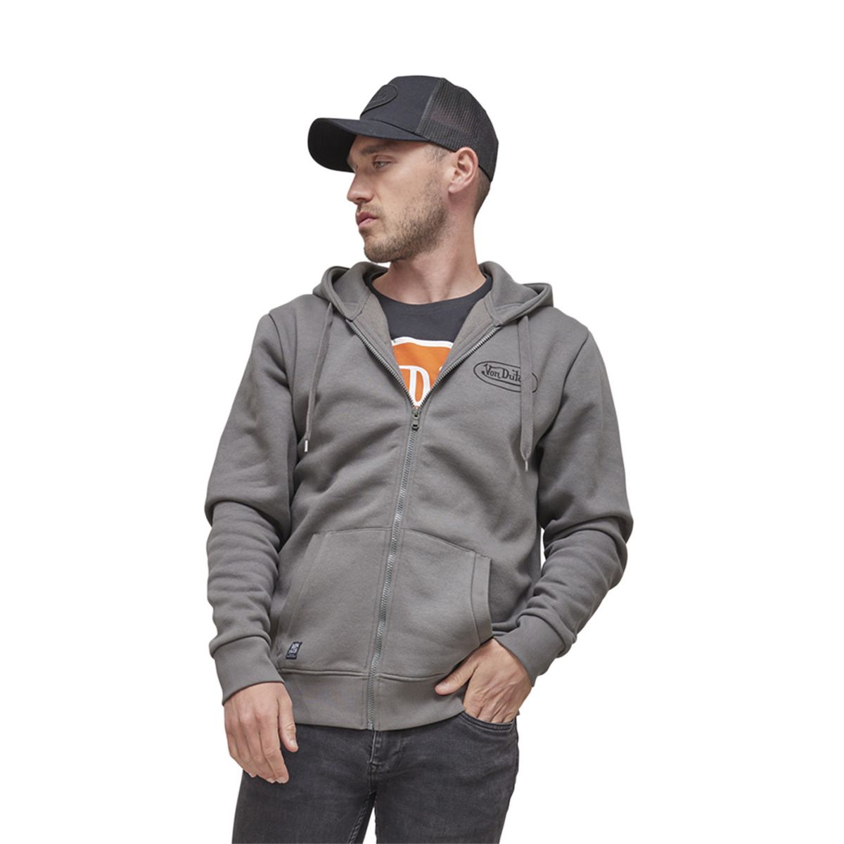 Sweat homme best sale zippé sans capuche