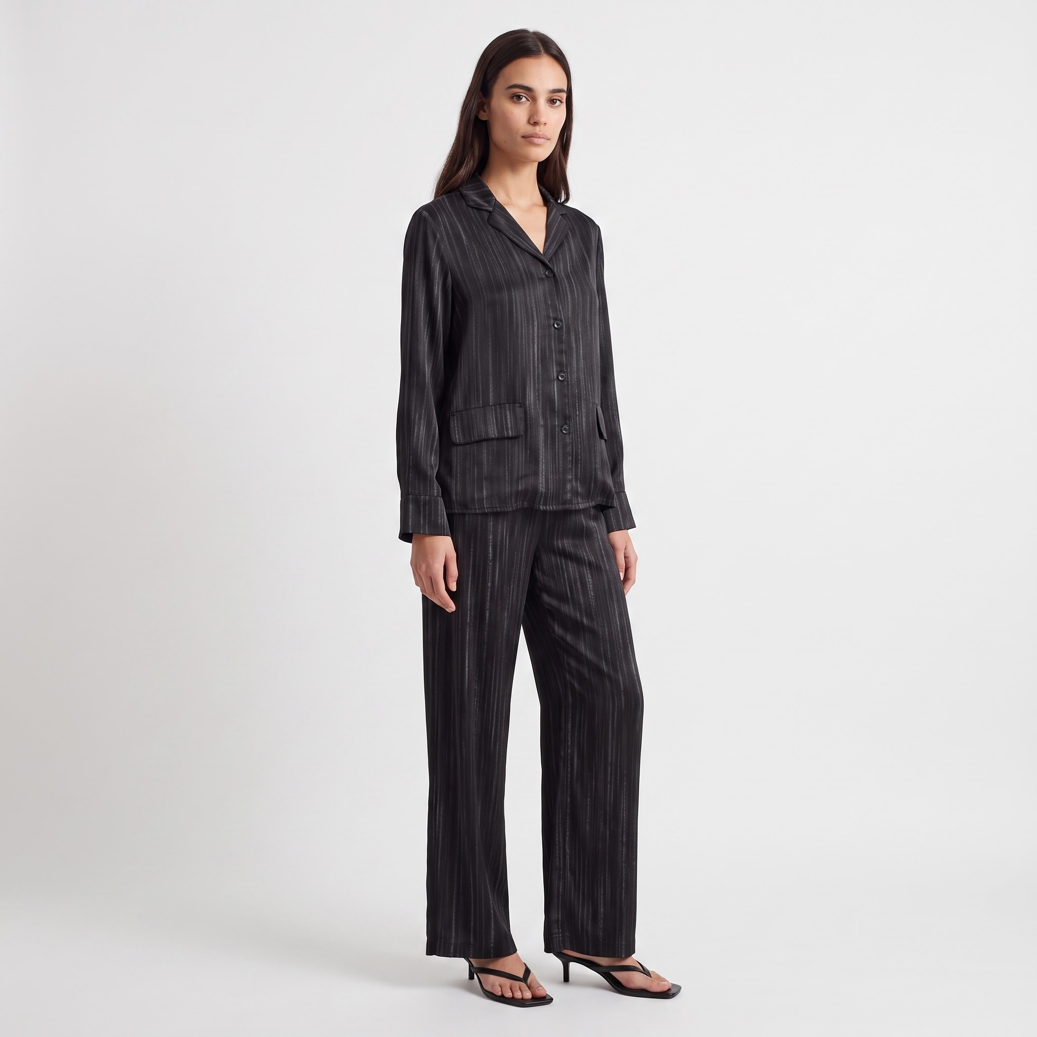 Pantalon femme plissé fluide satiné ERALYS, ARTLOVE