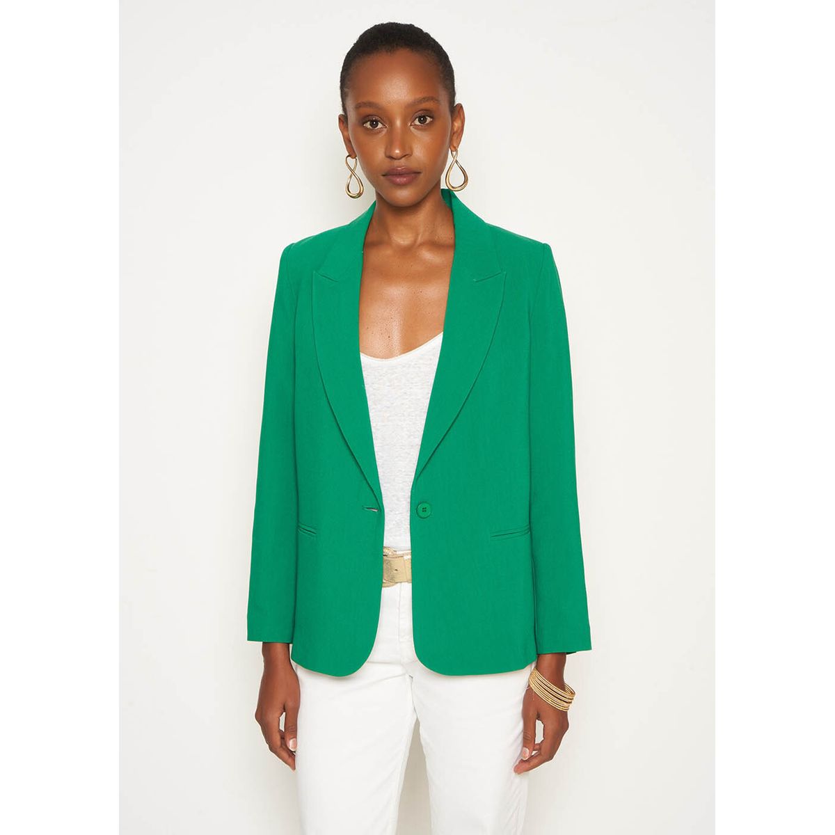 Veste de tailleur vert Sud Express La Redoute