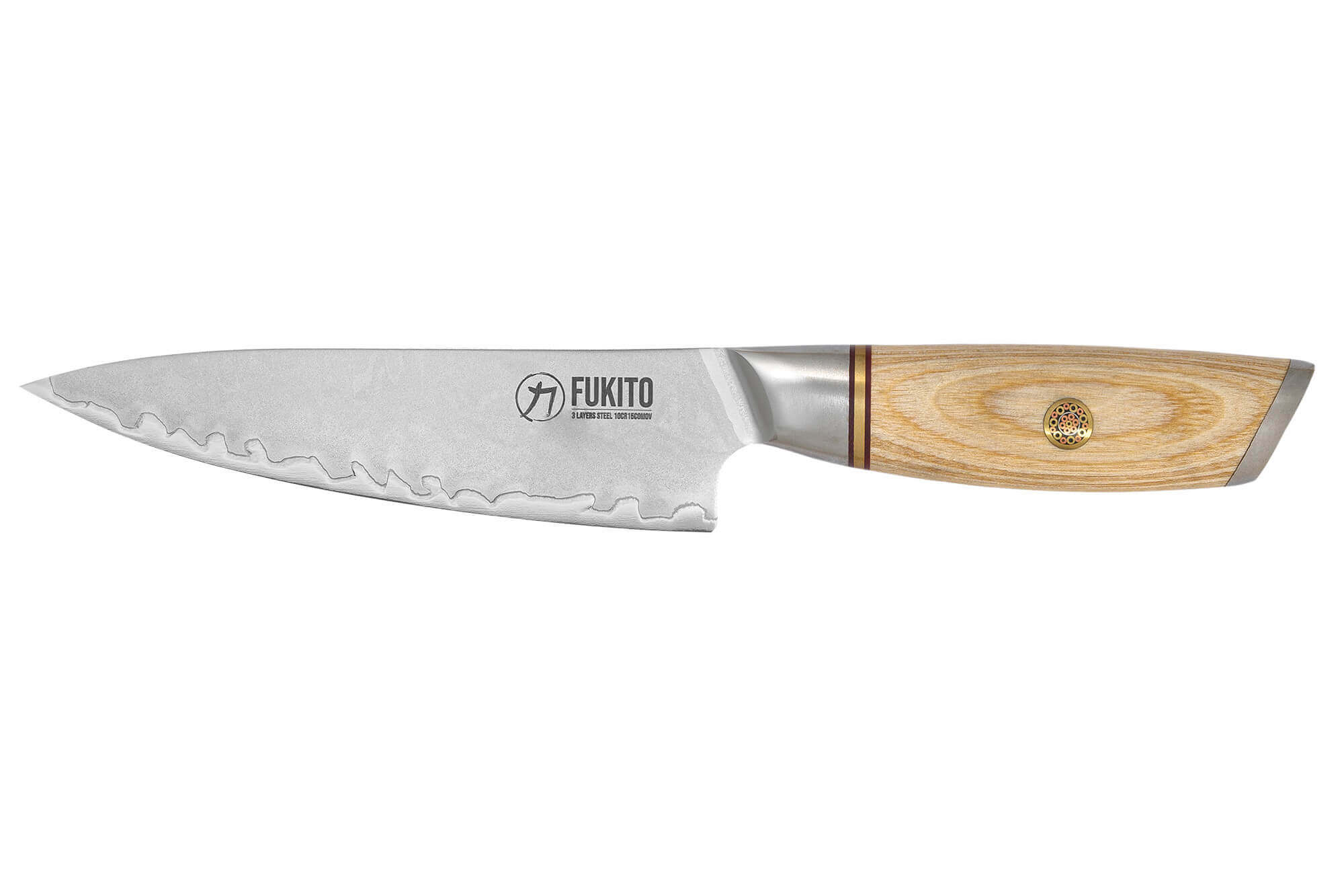 Couteau de cuisine Pakka San Mai modèle Universel 13cm, FUKITO