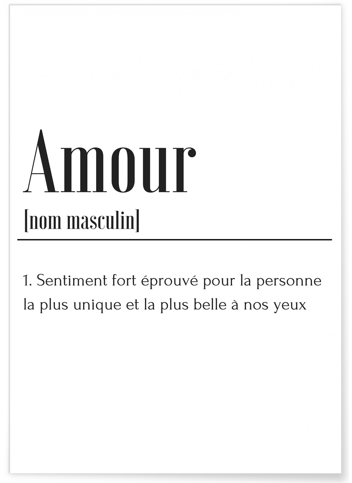 Affiche Définition Amour, L'AFFICHERIE