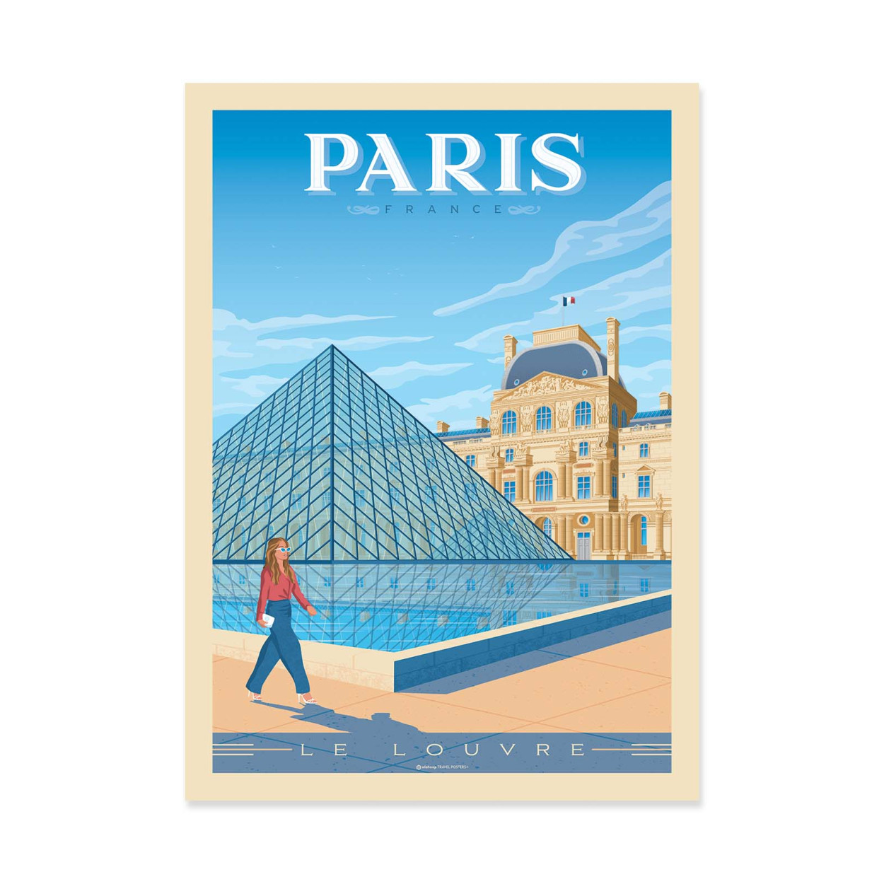 Affiche d'art - Paris Musée du Louvre - Olahoop Travel Posters, WALL EDITIONS