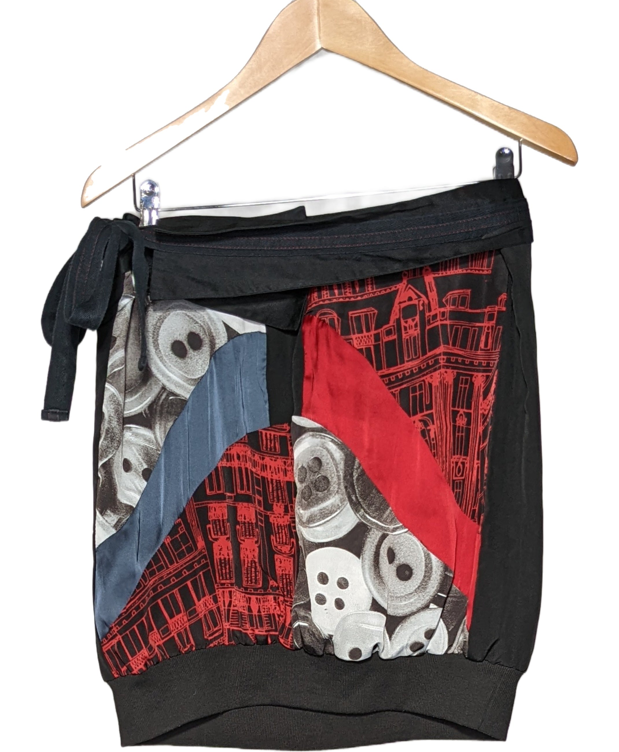 Jupe évasée Desigual - Motifs Ethniques Orange - Taille 36/38 - Longueur 66cm - Occasion TB