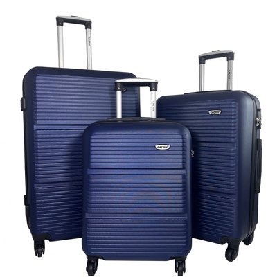 Lot 3 valises rigides dont 1 valise cabine ABS CACTUS