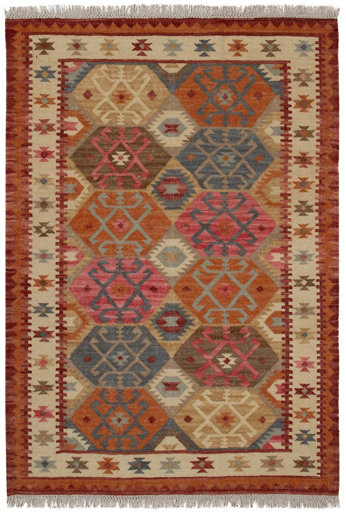 Tapis kilim orient tissé main en laine BAKAN, NOVATREND