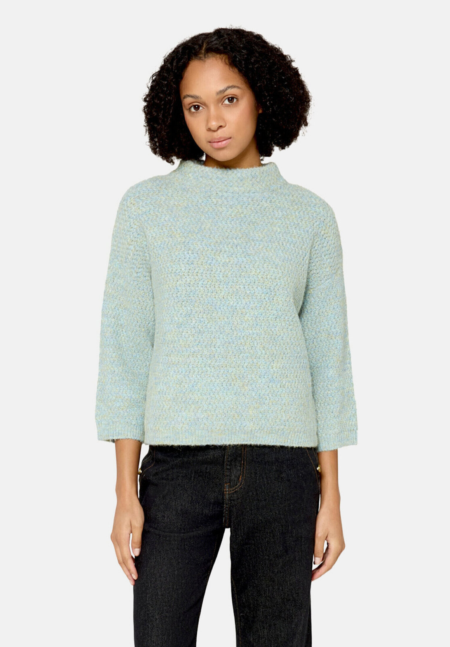Pull-over en maille à col droit, CARTOON