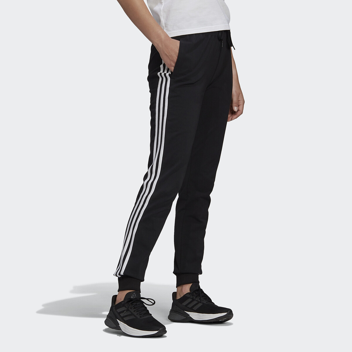 Essentials single joggers in jersey cotton, black, Adidas Sportswear ...
