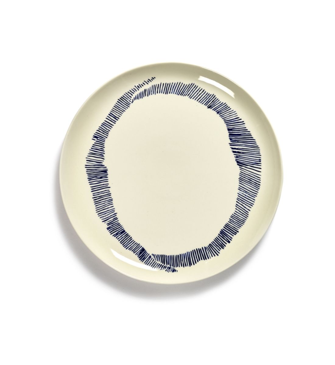 Assiette feast par ottolenghi grès blanc/bleu ø26 cm, SERAX