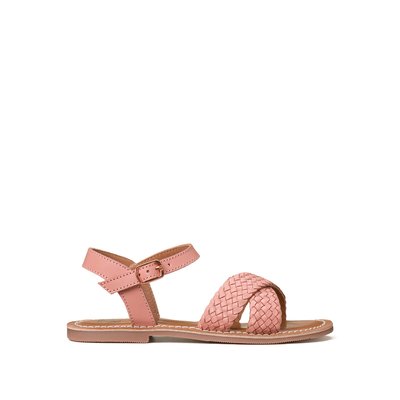 Kids Plaited Strappy Sandals in Leather LA REDOUTE COLLECTIONS