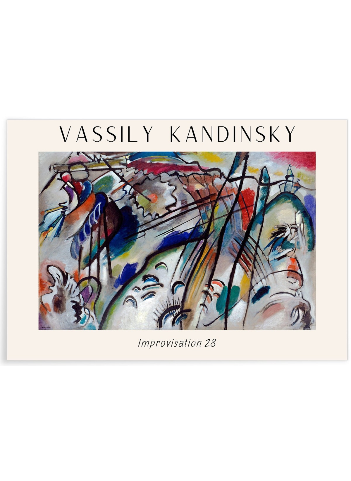 Affiche Vassily Kandinsky Improvisation 28, L'AFFICHERIE