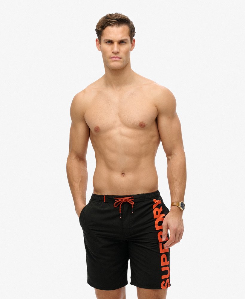 Short de surf classique à logo longueur 48 cm, SUPERDRY