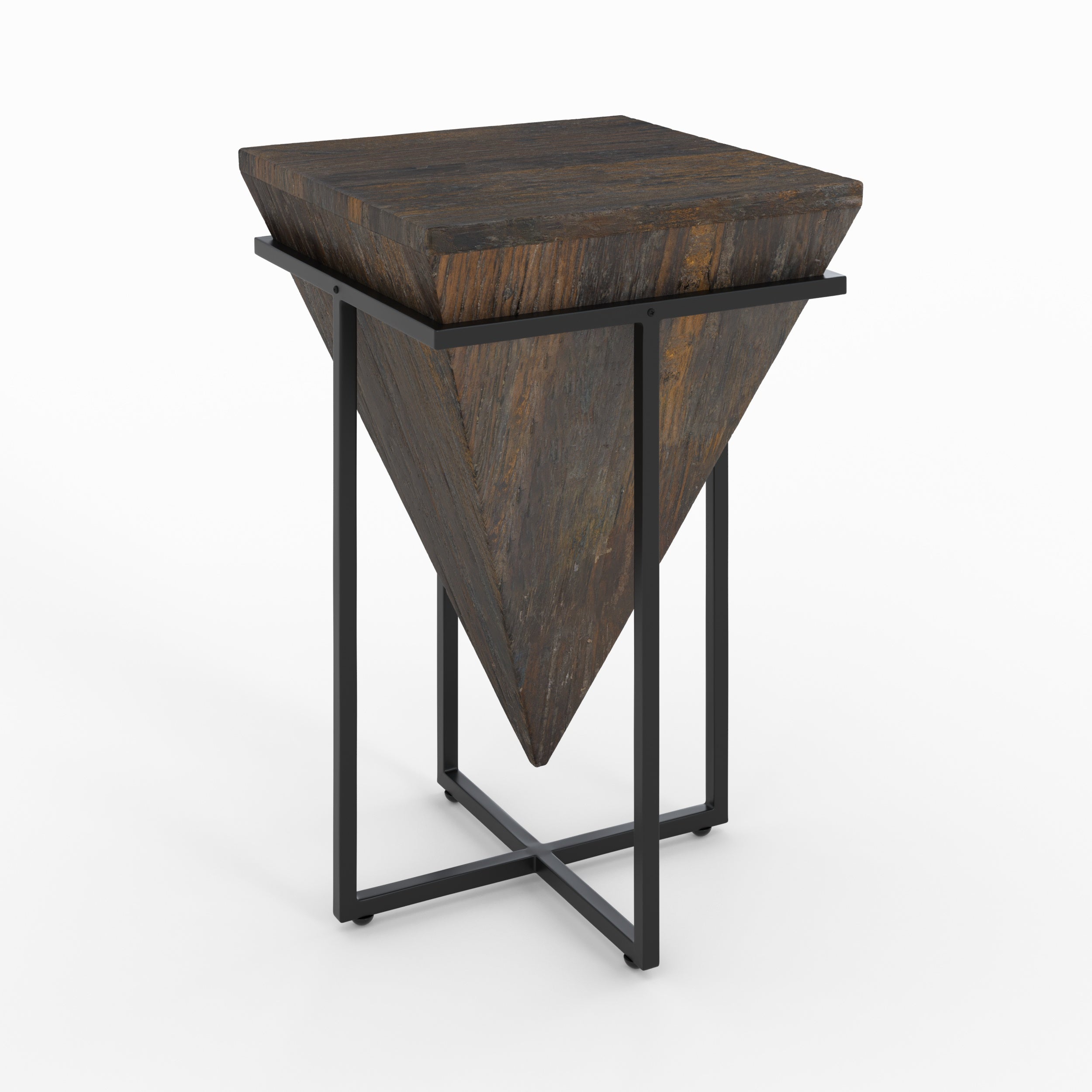 Moyenne table d'appoint en bois et métal - SHANGHAI, MAISON PAVANE