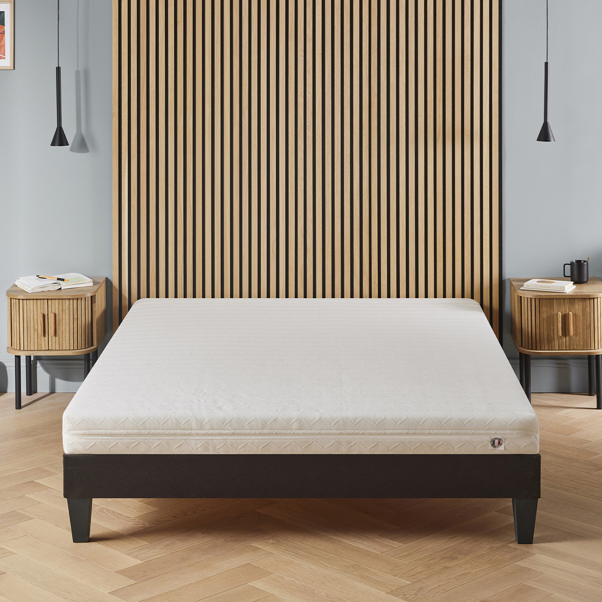 Matelas Egio - Mousse au toucher latex - Ferme - Fabriqué en France - 12 cm d'épaisseur, OLYMPE LITERIE