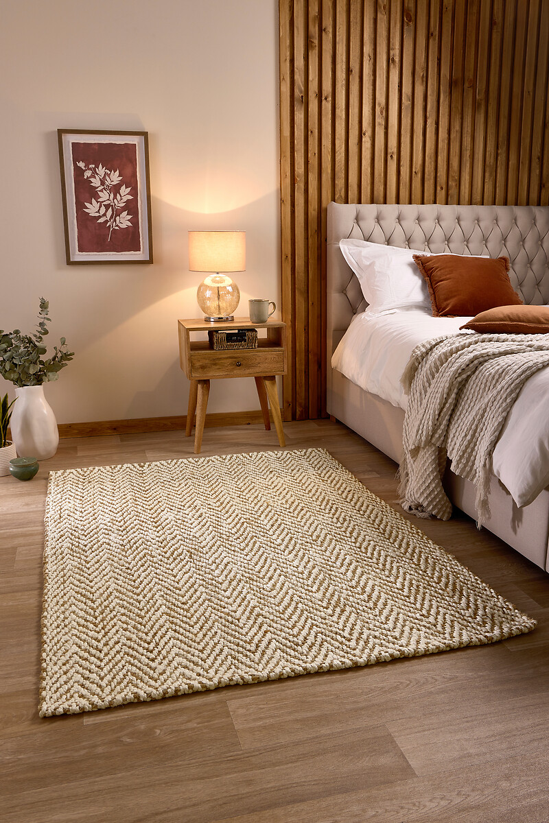 Herringbone Handwoven Jute Rug, SO'HOME