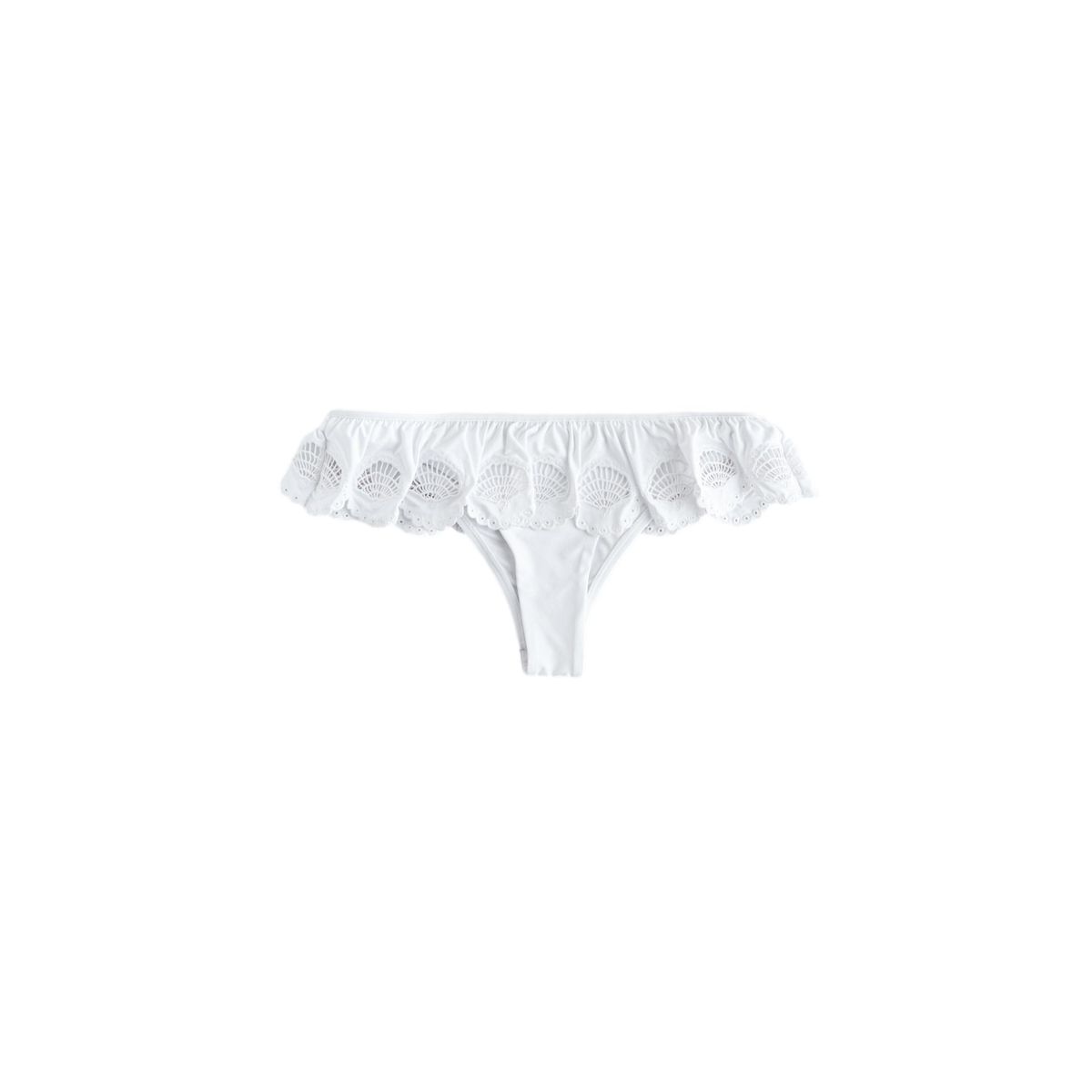 Bas de bikini échancré à coquillage brodé, NEXT