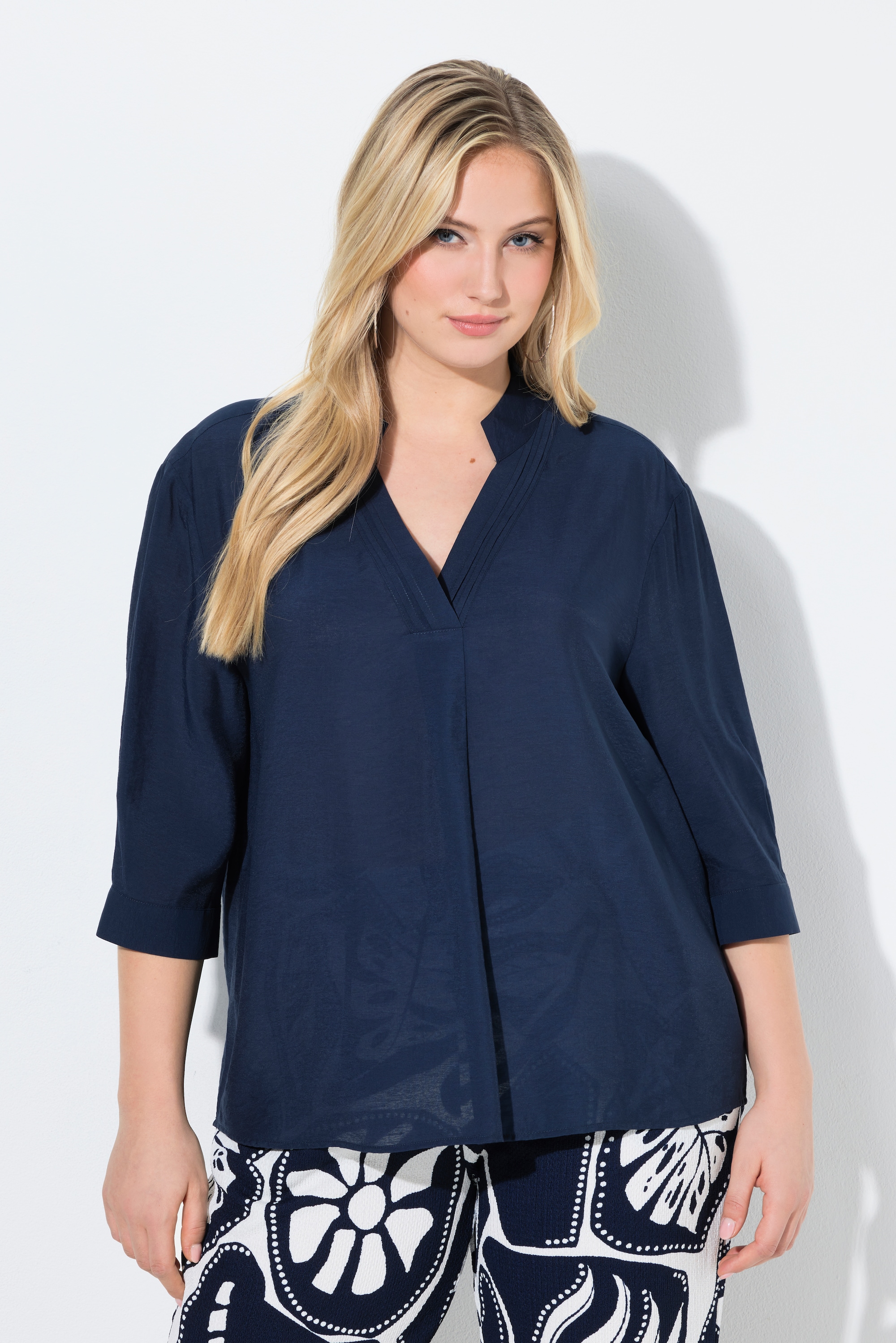 Blouse-tunique oversize, passepoils, ULLA POPKEN