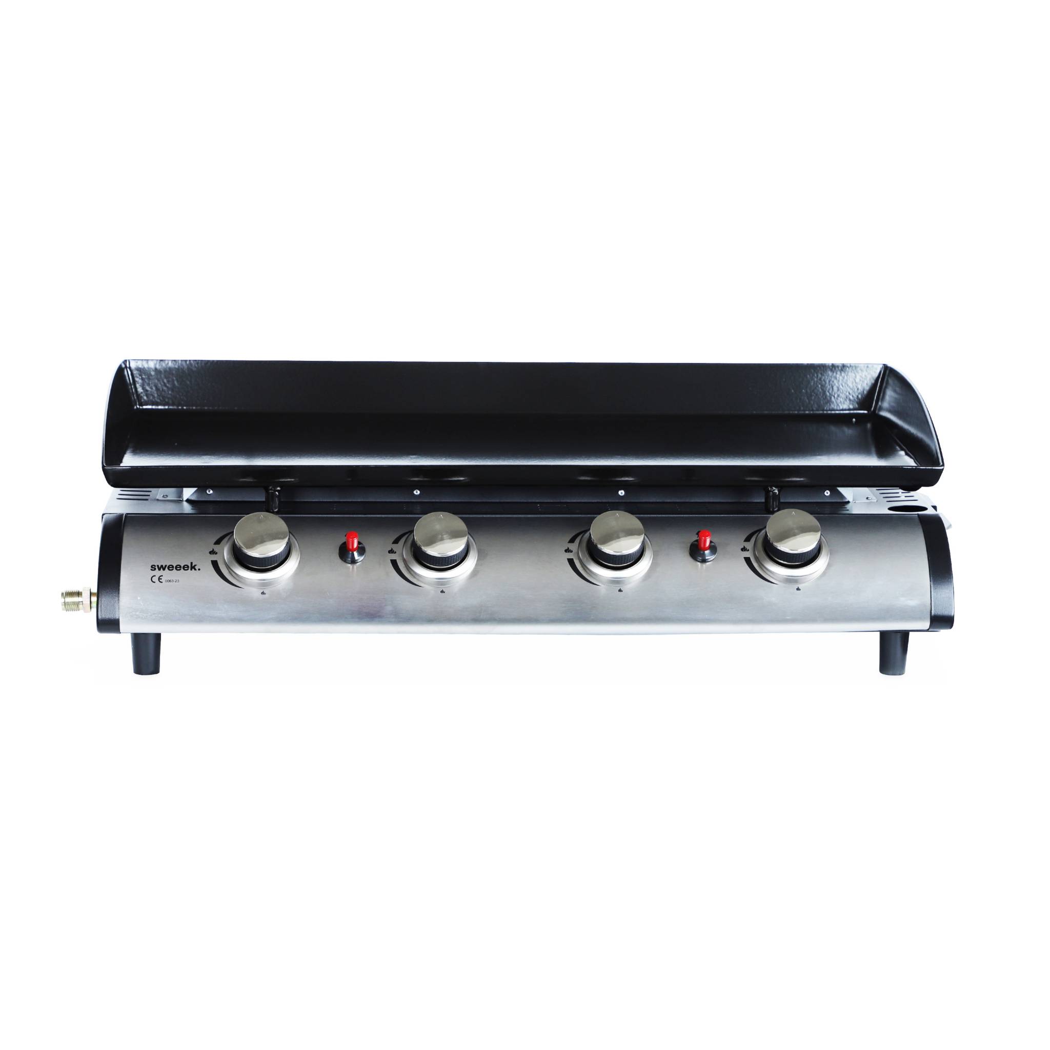 Plancha gaz 4 brûleurs inox 10kW PORTHOS 4 BRÛLEURS, SWEEEK