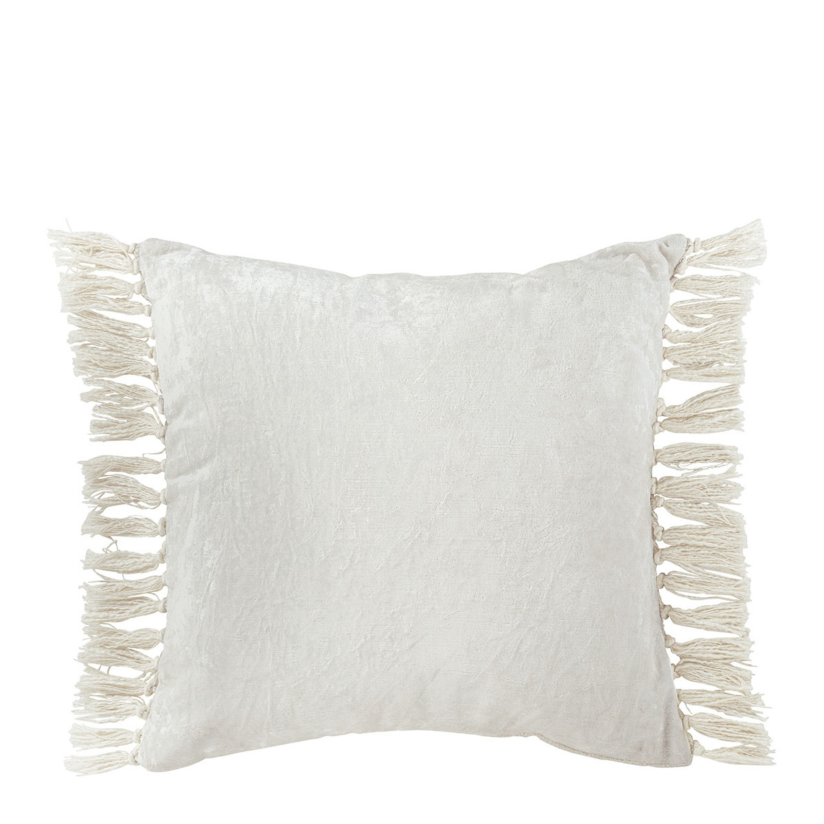 Housse de coussin PAULA en velours irisé, BLANC D’IVOIRE